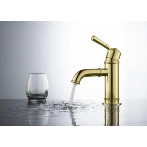 Смеситель для раковины AQUATEK Классик AQ1510PG однорычажный золото